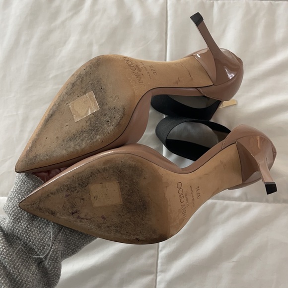 COPY - Jimmy choo heels. Elastic around ankle 37 1/2 - Picture 4 of 6